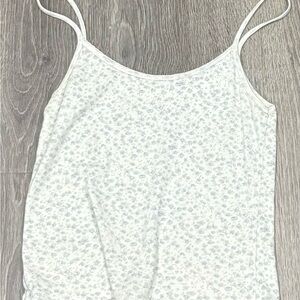 Brandy Melville White Floral Camisole